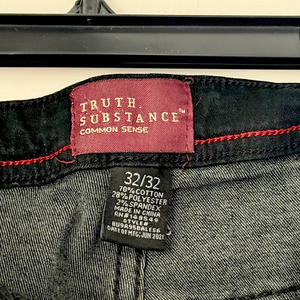 Truth Substance Stylish Black Skinny Jeans for Men 32/32 - Picture 14 of 16